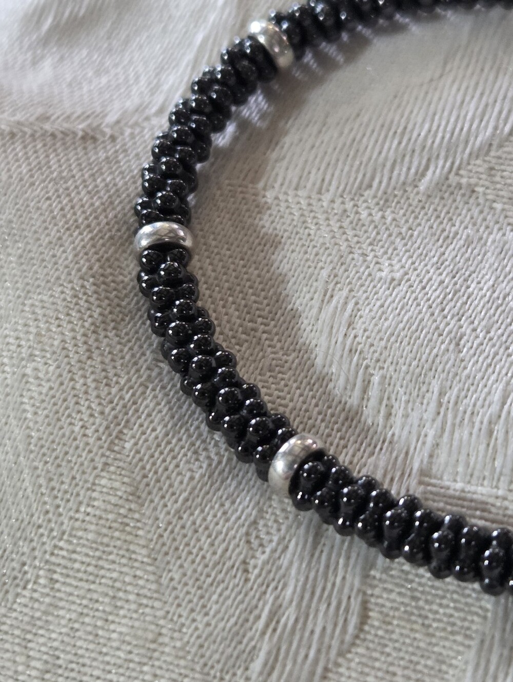LAGOS Black Caviar Five Silver Station Ceramic Bracelet, 5mm, SS, 18k - Picture 13 of 14